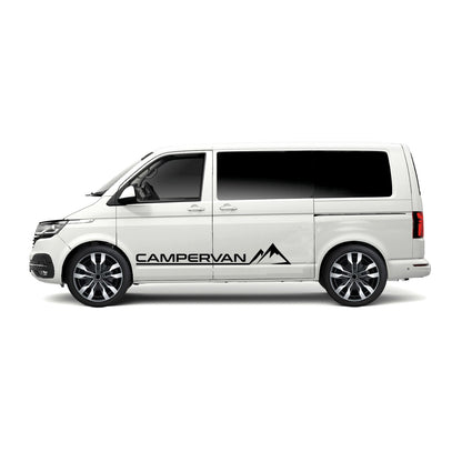 Pair Camper Van Graphic with Mountains Stickers ideal for any vehicle (3 size options available)