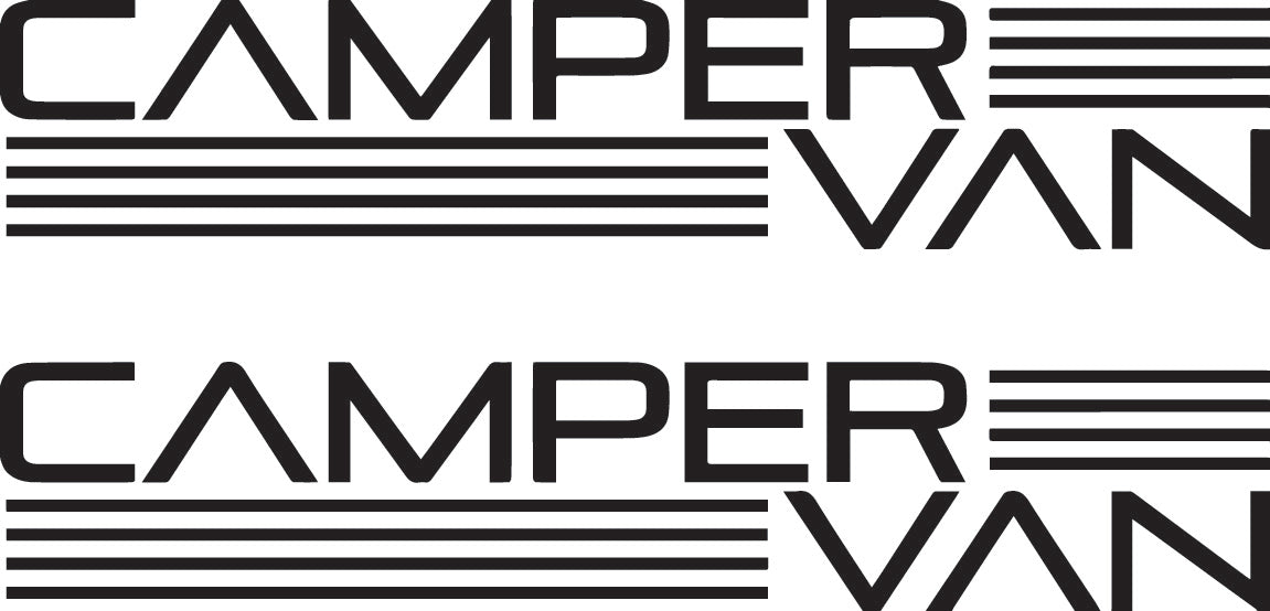 Camper Van Line Graphic Sticker ideal for any vehicle (4 size options available singles or pairs)