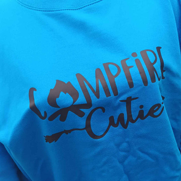"Campfire Cutie" Premium Unisex Crew Neck Soft Cotton T-Shirt (Various colours & Sizes)