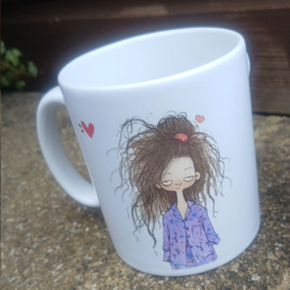 Camping Hair Don't Care Ceramic Mug 10oz - new design