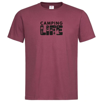 Premium Unisex Crew Neck Soft Cotton T-Shirt "Camping Life" (Various colours & Sizes)