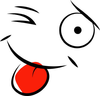 Cheeky Face Sticker ideal for any vehicle (3 size options available singles or pairs)