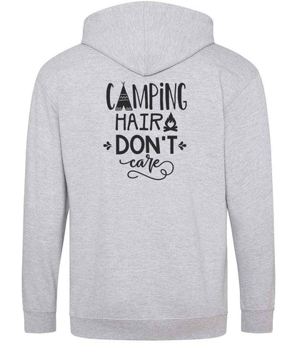 Zoodie: Unisex SoftStyle Hoodie with "Camping hair Don't Care" on (Various colours & sizes) available)