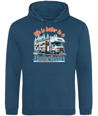 Hoodie: Unisex Gildan SoftStyle Hoodie with "Life is better in a motorhome" on (Various colours & sizes available) (Copy)