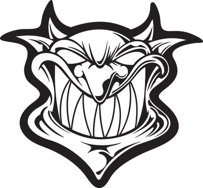 Devil Head Sticker 180mm Height ideal for any vehicle x1off
