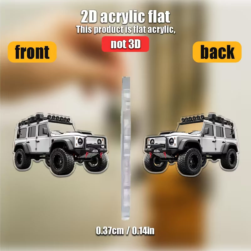 2D Acrylic 4x4 car keyring