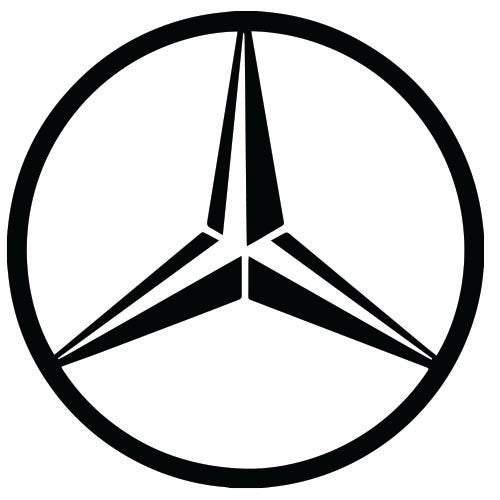 Merc Logo Sticker ideal for any vehicle (4 size options available singles or pairs)