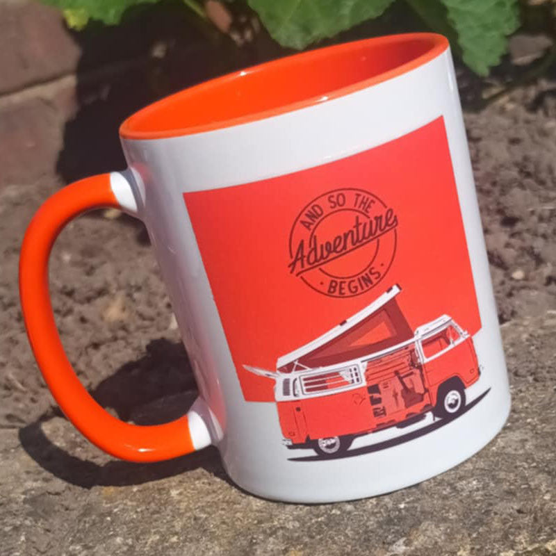 Ceramic Mug 11oz with "Let the Adventure Begin