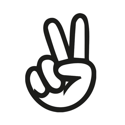 Peace Hand Sticker ideal for any vehicle (4 size options available singles or pairs)