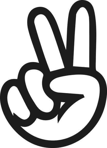 "Hand Peace Sign "Sticker ideal for any vehicle x1off