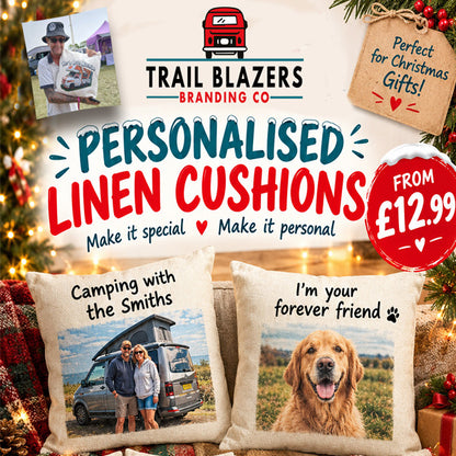 Custom Printed Linen Cushion Cover (Options Available) (Last order date for Xmas is 11th Dec 2026)