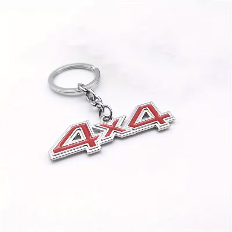 Silver with coloured option 4x4 keyring