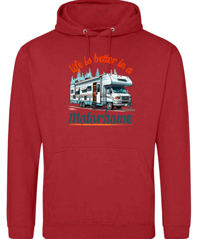 Hoodie: Unisex Gildan SoftStyle Hoodie with "Life is better in a motorhome" on (Various colours & sizes available) (Copy)