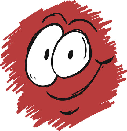Splat Coloured Face Sticker ideal for any vehicle (3 size options available singles or pairs)