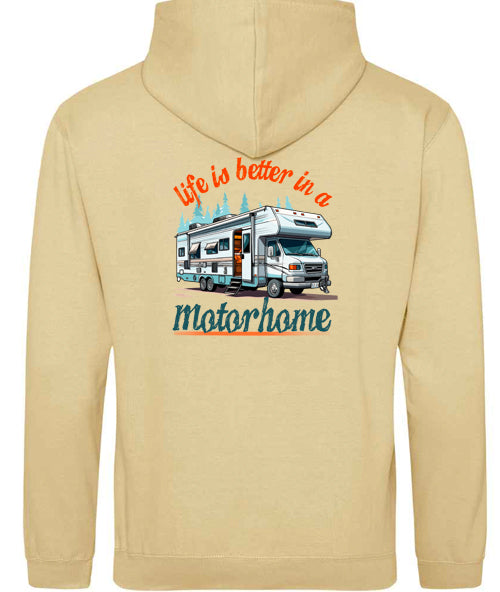 Hoodie: Unisex Gildan SoftStyle Hoodie with "Life is better in a motorhome" on (Various colours & sizes available) (Copy)