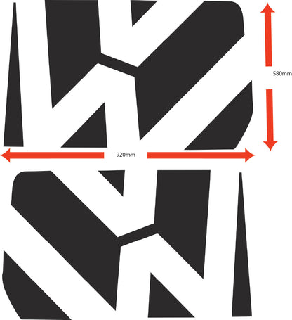 Volkswagen Side Panel Decals 920mm x 580mm x2off (1m Length Various colours)
