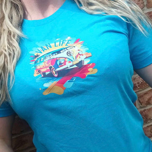 T-Shirt: Unisex "Van Life Splash Graphic" T shirt (Various sizes & colours available)