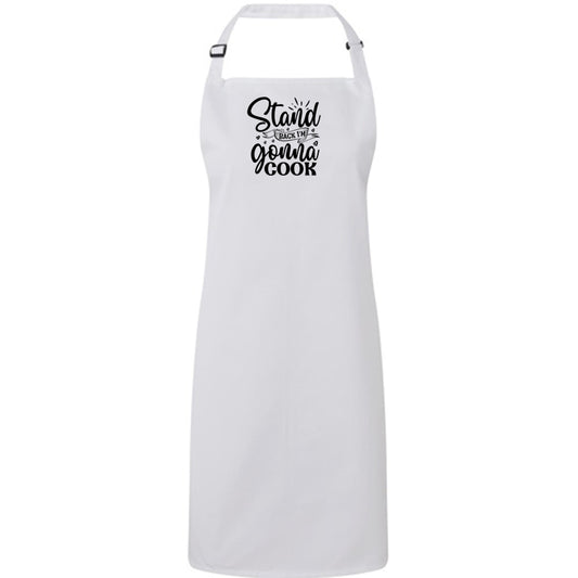 Fun Adjustable Apron with Silly message on the Front - Various Colours - "Stand back Im Cooking"