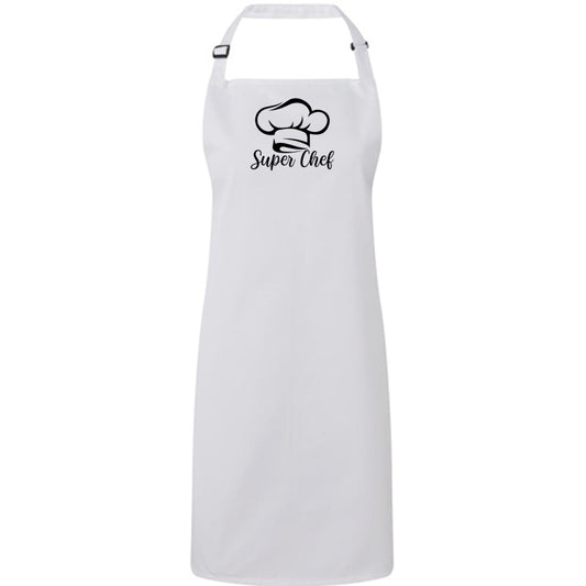 Fun Adjustable Apron with Silly message on the Front - Various Colours - " Super Chef"