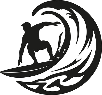 "Surfer Dude 2 "Sticker ideal for any vehicle x1off (3 size options available)