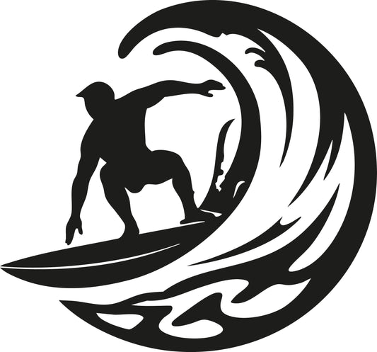 "Surfer Dude 2 "Sticker ideal for any vehicle x1off (3 size options available)
