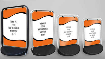 Custom Swing Sign Pavement Display for Outdoor Advertising - Eco Swing Sign (430mm x 625mm)