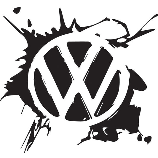 VW Splat Logo Sticker ideal for any VW vehicle (4 size options available singles or pairs)