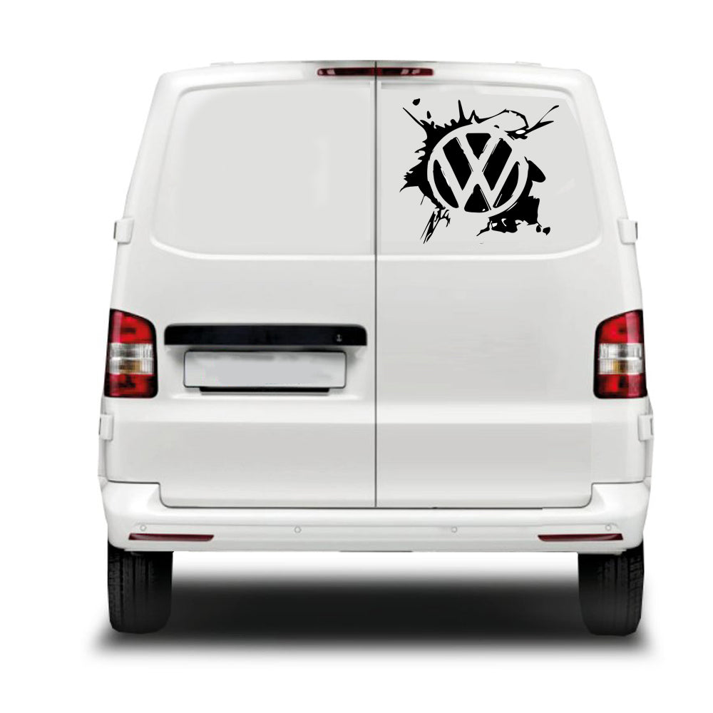 VW Splat Logo Sticker ideal for any VW vehicle (4 size options available singles or pairs)