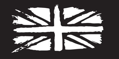 Big Messy Union Jack Flag Bonnet Or Rear Graphic - Colour Options Available